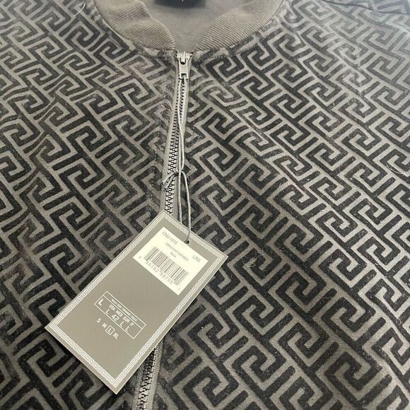 NWT Casa Moda Black Knit Bomber Jacket Size Large New - Picture 3 of 8